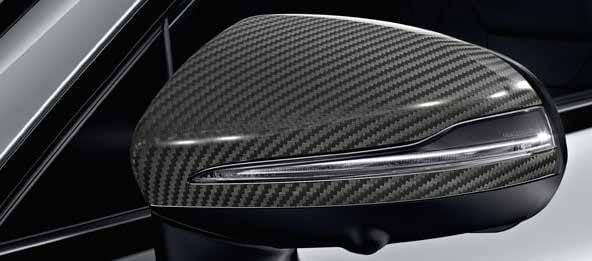 Coque de rétroviseur à motif carbone